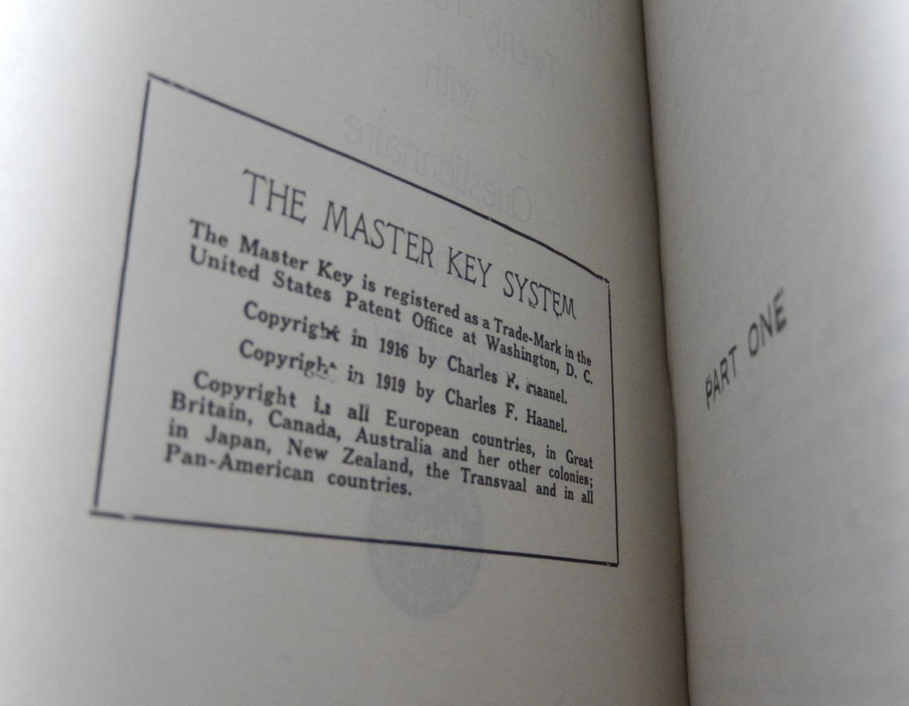 The Master Key System book